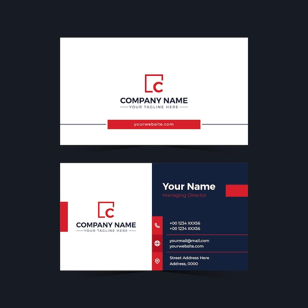 Minimalis design template business card