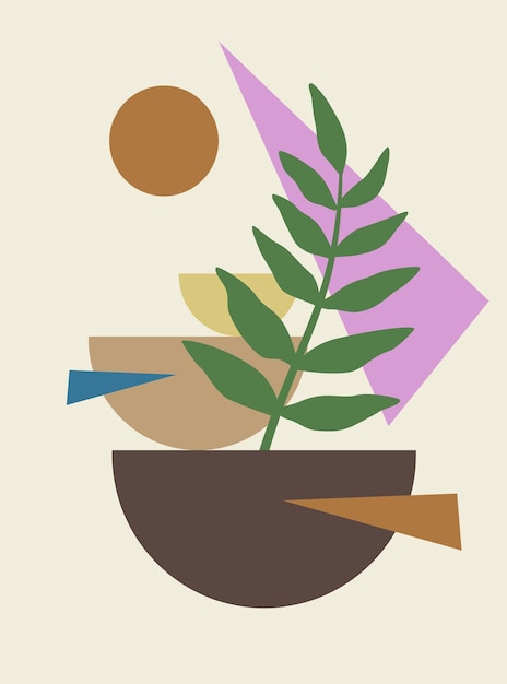 Vector minimalism abstract still life