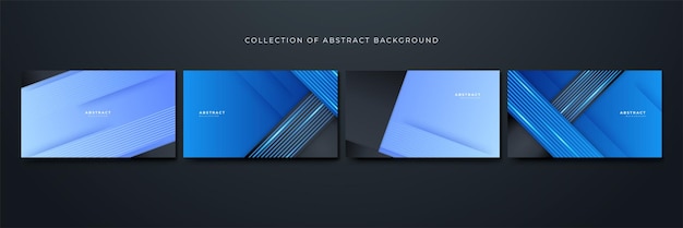 ミニマリズムグラデーションブルー幾何学的な青カラフルな抽象的なデザインの背景