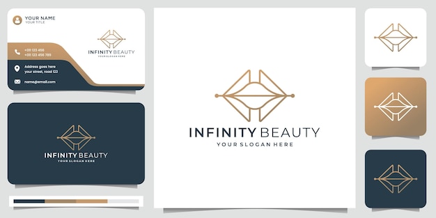 Minimalisme Infinity beauty Logo template creatief logo voor cosmetische huidverzorging mode