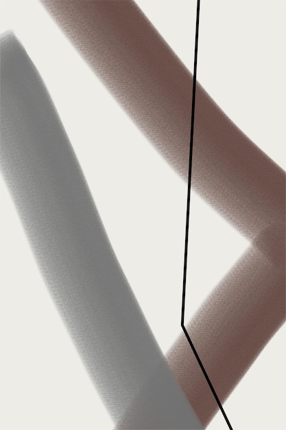 Vettore arte da parete stampabile con pennello astratto minimalista
