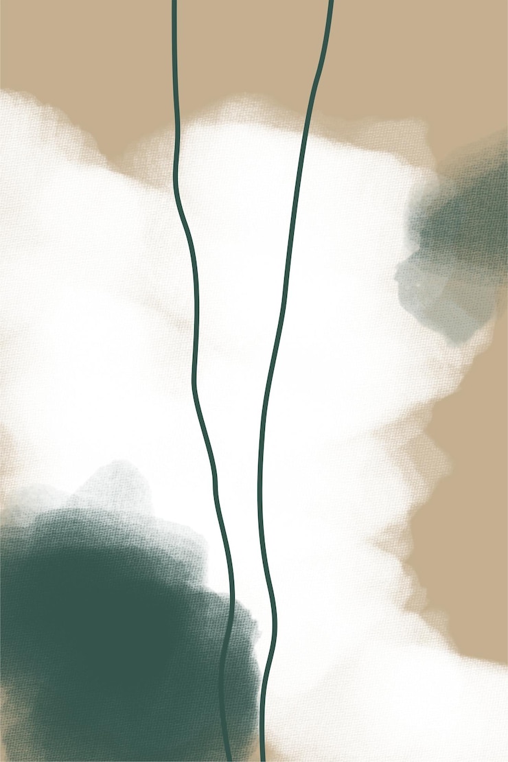 Vector minimalist abstract brush printable wall art