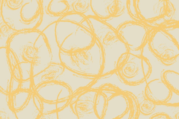 黄色い円の形をしたミニマリストの抽象的なブラッシュストローク バナーカバーポスターのテンプレート.