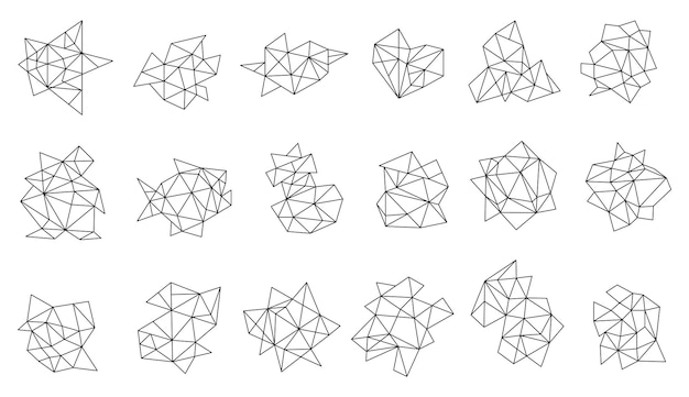 Illustrazione vettoriale minimalista dell'elemento di design a forma sfaccettata astratta