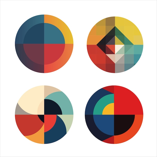Vector minimalist abstract geometric shapes