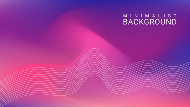 Minimalist abstract gradient background with wavy lines