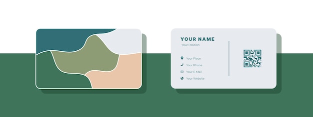 벡터 현대 파스텔 색상으로 미니멀한 미적 명함 디자인 벡터 일러스트 레이 션 우아한 구성
