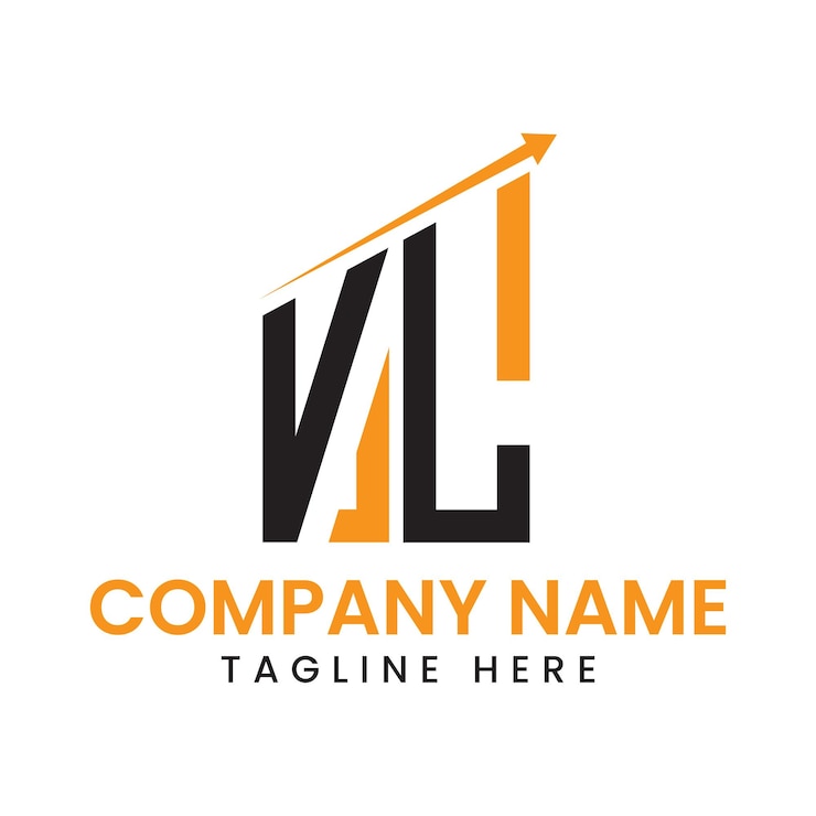 Vector minimalist arrow growth logo design