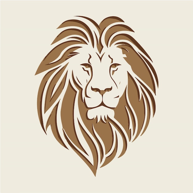 Vector minimalist_barbary_lion_vector_white