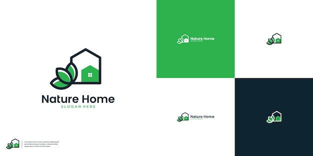 Vector minimalist beauty home real estate logo design template