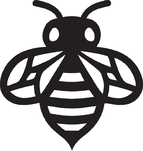 Vector minimalist bee icon