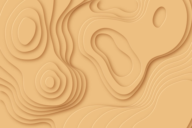 Minimalist beige topographic map background