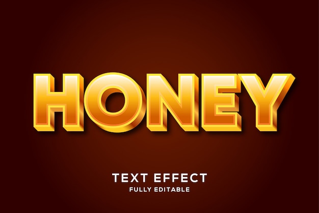 Minimalist bold honey editable text effect