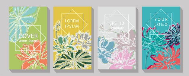 Design minimalista del modello di biglietto di auguri di san valentino botanico