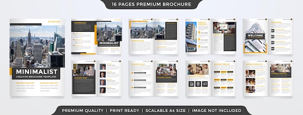 Minimalist brochure template modern style