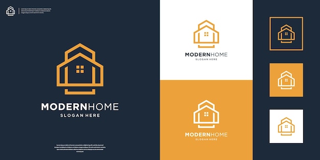 Minimalist building real estate logo design inspiration