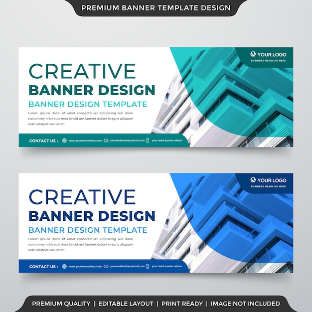 Vector minimalist business banner template