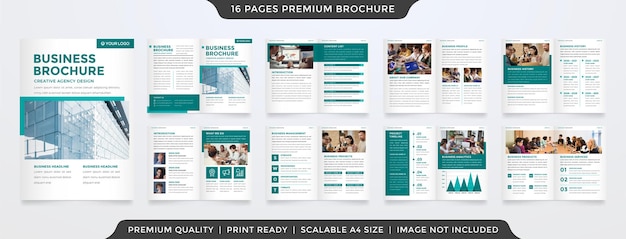 Minimalist business brochure template premium style