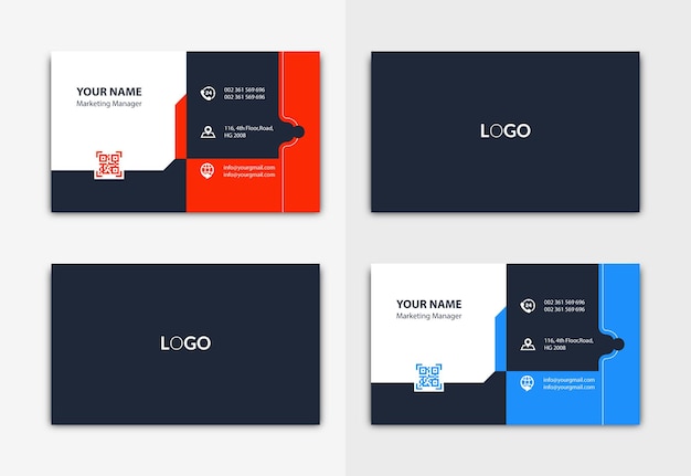 Vector minimalist business card business card template