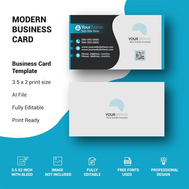 Minimalist business card design template