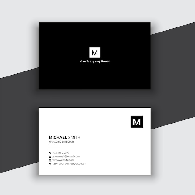 Vector minimalist business card design