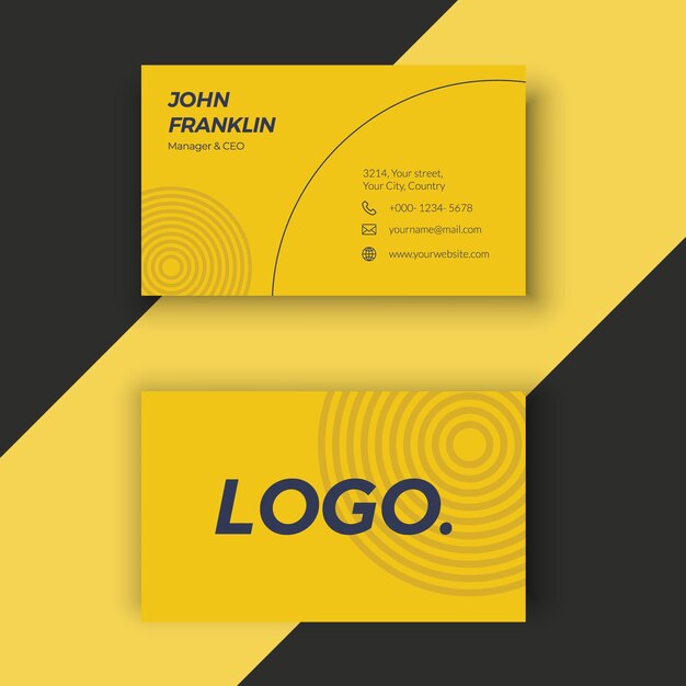 Vector minimalist business card template