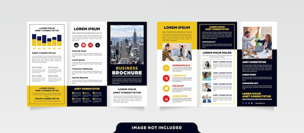 Modello di brochure a tre ante per il marketing digitale aziendale minimalista