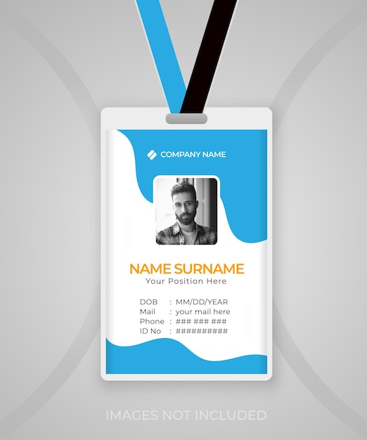 Minimalist business id card template design