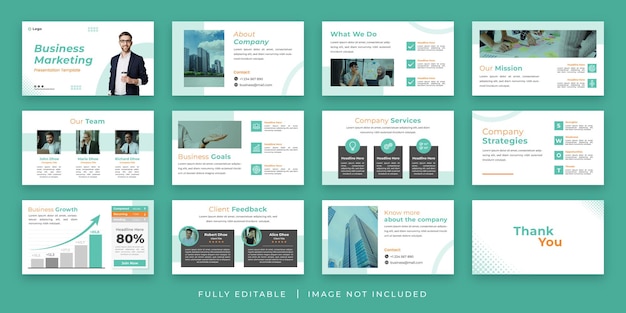 Minimalist business presentation powerpoint template