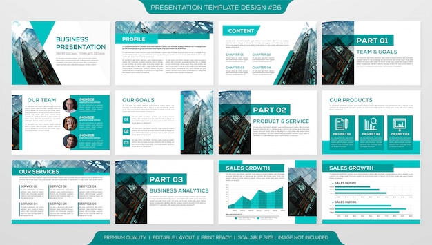 Vector minimalist business presentation template