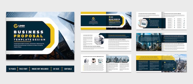 Minimalist business proposal landscape template