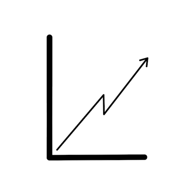 A minimalist business trend icon