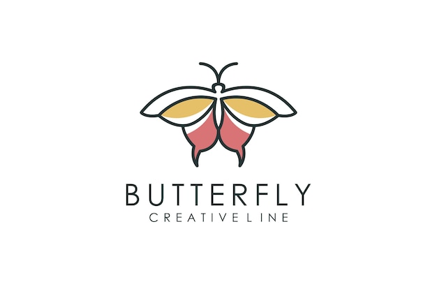 Minimalist butterfly logo