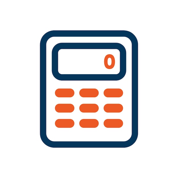 Minimalist Calculator Flat Vector Illustration