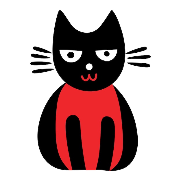 Минималистская иллюстрация кошки