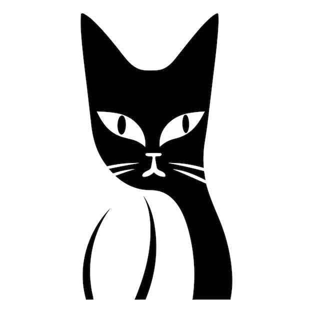 Illustrazione di gatto minimalista