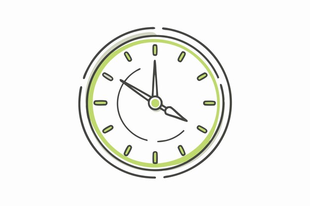 색 배경 에 있는 미니멀리즘 시계