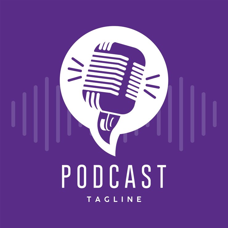 Vector minimalist colored podcast cover vector