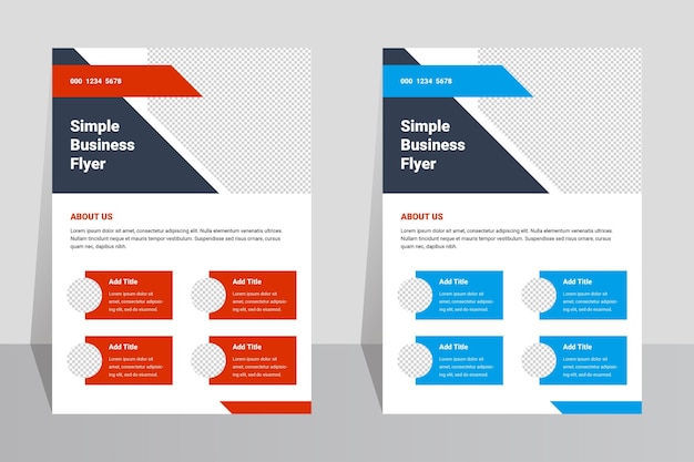 Minimalist company marketing A4 flyer template