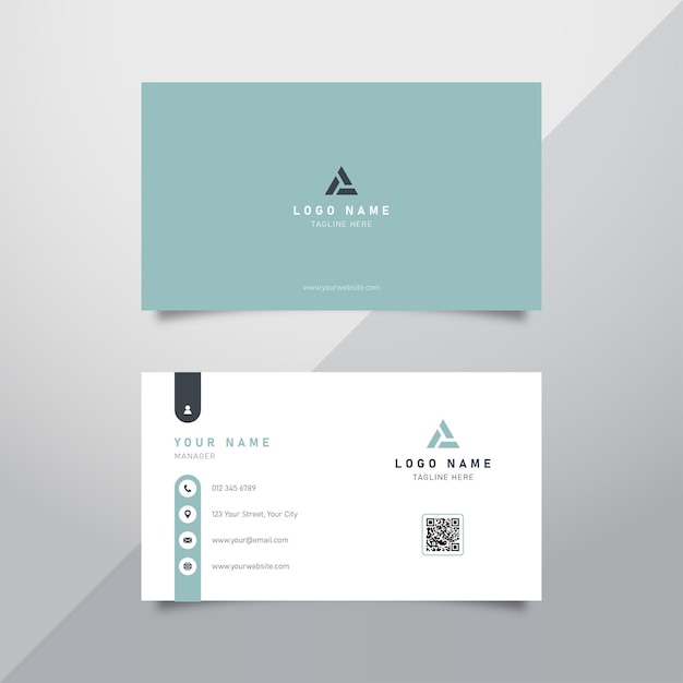 Vector minimalist corporate business card template