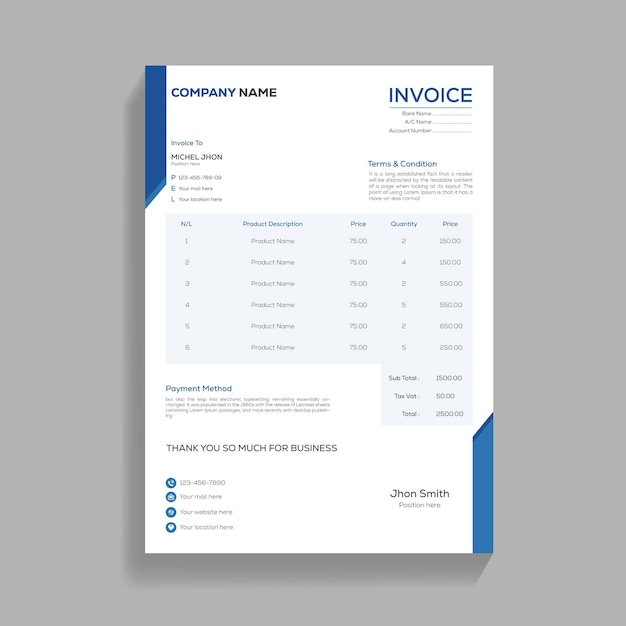minimalist corporate and business letterhead design template for your business