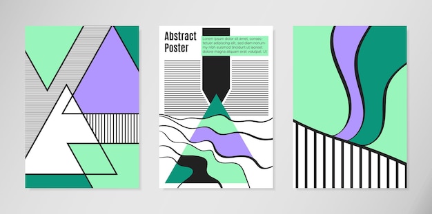 Minimalist cover collection in bauhaus style