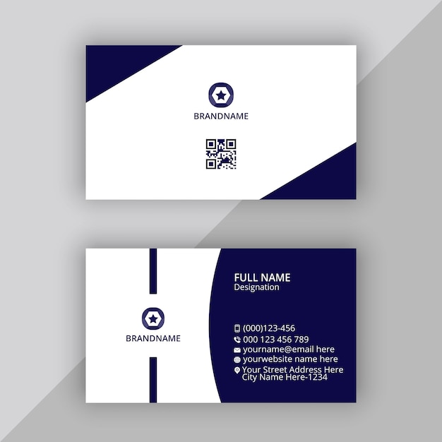 minimalist creative professional business card design template
