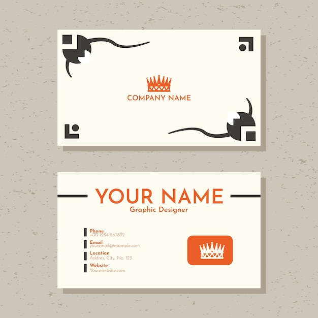 Minimalist creative and unique business card template