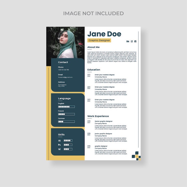 Vector minimalist curriculum vitae