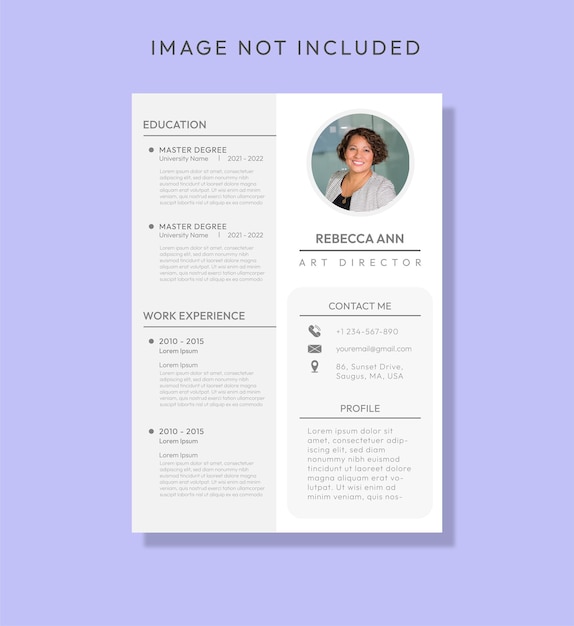 Minimalist cv resume template elegant with grey color shades combination vector design