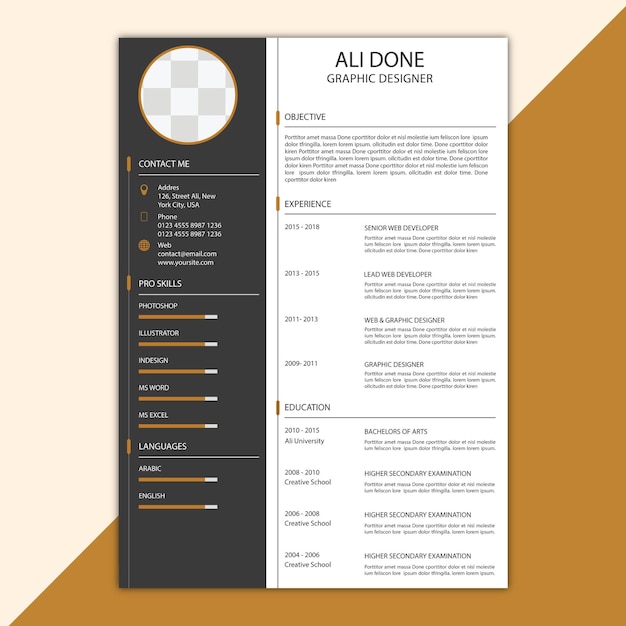 Minimalist cv template