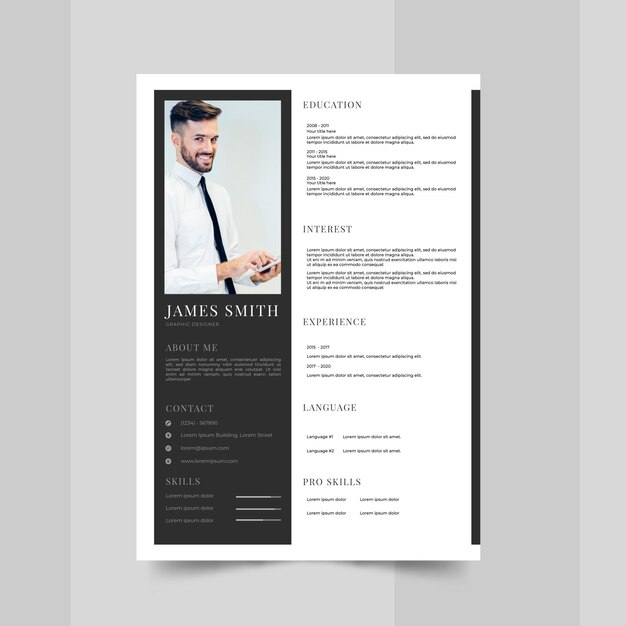 Modello di cv minimalista