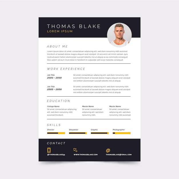 Minimalist cv template