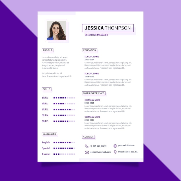 minimalist cv template